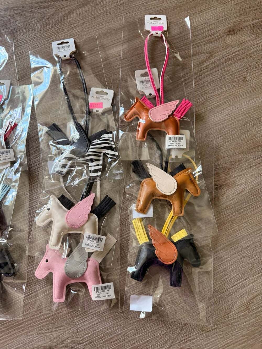 12pc Horse Flying Pegasus Bag Charm Keychain Assorted Colors - Picture 4 of 5